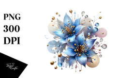Shiny Lobelia, Watercolor PNG Product Image 1