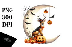 Deer Dressed for Halloween PNG Product Image 1