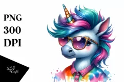 Cute Baby Unicorn Drawing PNG Product Image 1