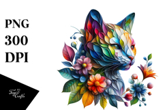Abstract Kitten Made of , Transparent PNG Product Image 1