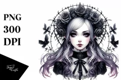 Detailed Gothic Girl PNG Product Image 3