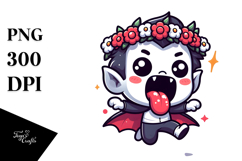 Serious Vampire with Flower Crown Product Image 1