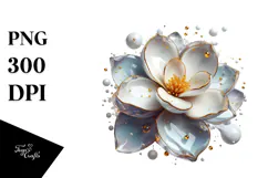 Glossy Gardenia, Watercolor PNG Product Image 1