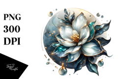 Glossy Gardenia, Watercolor PNG Product Image 1