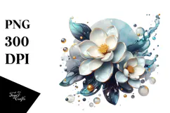 Glossy Gardenia, Watercolor PNG Product Image 1