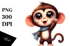 Cute Monkey Clipart Product Image 1