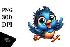 colorful Baby Blackbird Dancing Clipart Product Image 3