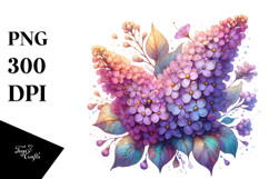detailed vibrant Pastel Wooden Small Stained Lilac PNG Product Image 1