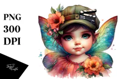 Baby Fairy with Director's Cap PNG Product Image 1