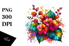 Vibrant Stained Begonia, Transparent PNG Product Image 1