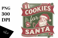 Retro Cookies for Santa Clipart PNG Product Image 5