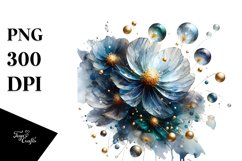 Glass Cosmos with Golden Insertions Watercolor Splash Product Image 1