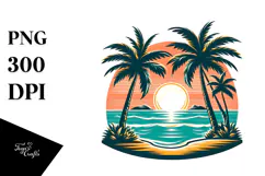 Retro Tropical Beach Island, 20 oz Tumbler Product Image 1