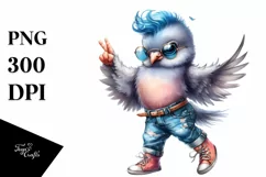 Cute Baby Dove Dancing PNG Product Image 3