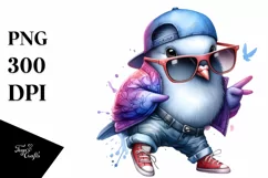 Cute Baby Dove Dancing PNG Product Image 1