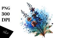 Stained Delphinium Abstract Clipart Product Image 3