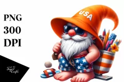 Pastel Gnome with Beach Wear PNG Product Image 3