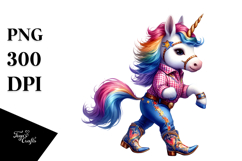 Colorful Baby Unicorn with Cajun Two-Step Dancer&#039;s Outfit Product Image 1