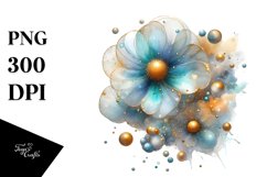 Glossy Cosmos with Golden Insertions Watercolor Splash Product Image 3