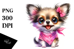 Cute Chihuahua with Crazy Fur PNG Product Image 1