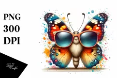 Quirky Vibrant Butterfly with Paint-Like Colors | Product Image 1
