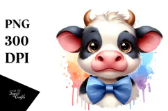 Graceful Cow with Expressive Face PNG Product Image 1