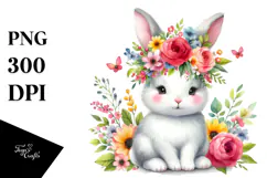 Cute Vibrant Bunny, Transparent PNG Product Image 1
