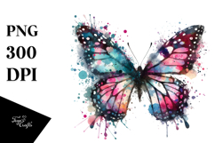 Grungy Butterfly with Colorful Wings PNG Product Image 1