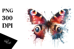 Grungy Butterfly Artistic Expression PNG Product Image 1