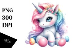 Cute Baby Unicorn Pastel Clipart Product Image 3