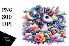 Enigmatic Baby Unicorn PNG Product Image 1