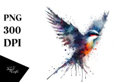 Grungy Bird Splashes PNG Product Image 1