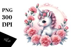 Cute Baby Unicorn | Carnation Frame Product Image 3