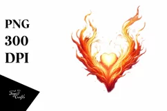 Fire Heart Digital Painting PNG Product Image 1