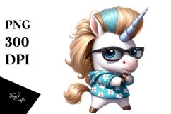Cute Baby Unicorn Johny Bravo | Sublimation | Clipart Product Image 3