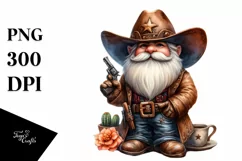 Vibrant Cowboy Gnome PNG Product Image 3