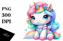 Cute Baby Unicorn Beachwear | Sublimation | Clipart Product Image 3