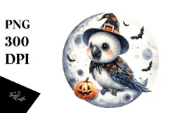 Cute Macaw in Halloween Costume, Transparent PNG Product Image 1