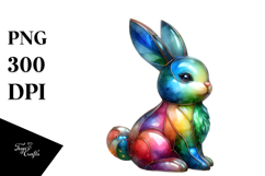 Colorful Bunny PNG Product Image 1