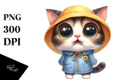 Cat Sun Hat Raincoat | Sublimation | Clipart Product Image 3