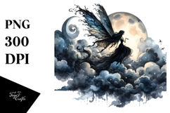 Gothic Fairy on Cloud PNG Product Image 1