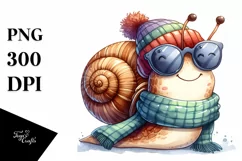 Funny Snail With Scarf | Sublimation Clipart Product Image 3