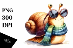 Funny Snail With Scarf | Sublimation Clipart Product Image 3