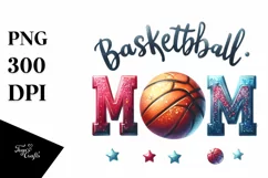 Basketball Mom Glitter PNG Product Image 1