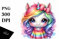 Cute Baby Unicorn Rainbow | Sublimation | Clipart Product Image 3