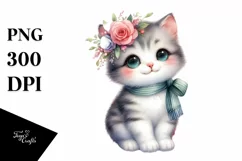 Colorful Vibrant Cute Cat PNG Product Image 3