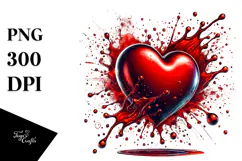 Red Glossy Heart PNG Product Image 1