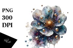 Glossy Cosmos with Golden Insertions Watercolor Splash Product Image 3