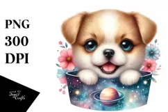 Cute Babydog Cosmos Pocket Clipart Product Image 1