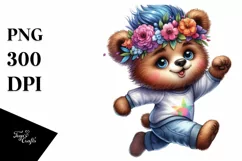 Baby Bear with Cool Haircut PNG Product Image 3